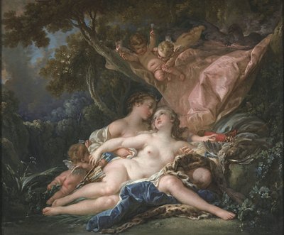 La Ninfa Calisto, seducida por Júpiter bajo la apariencia de Diana de François Boucher